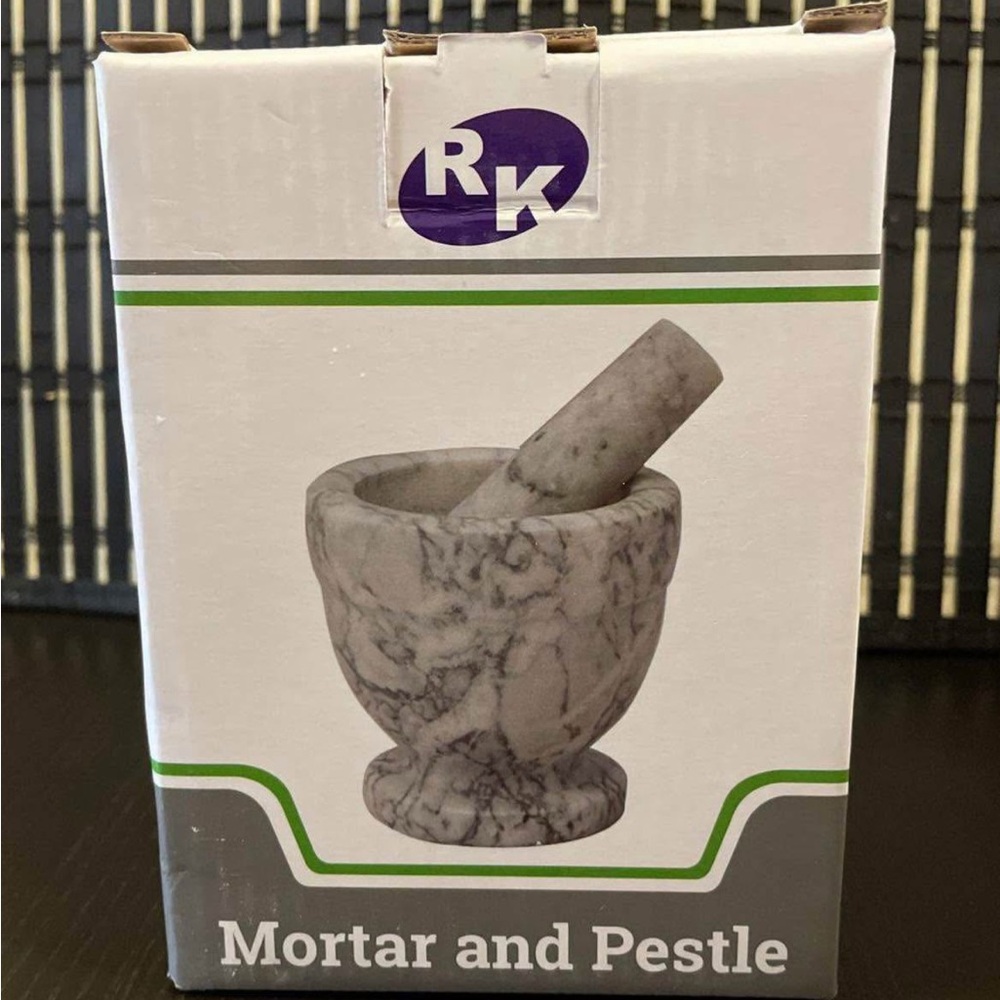 RK Marble Mortar and Pestle